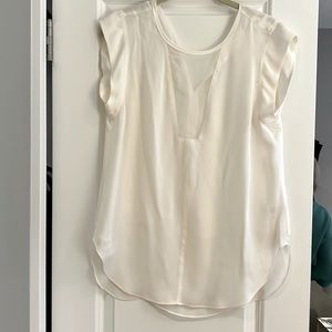 Cream Short Sleeve Blouse